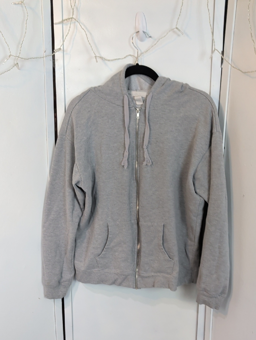 Light Gray Hoodie with Interior Fleece